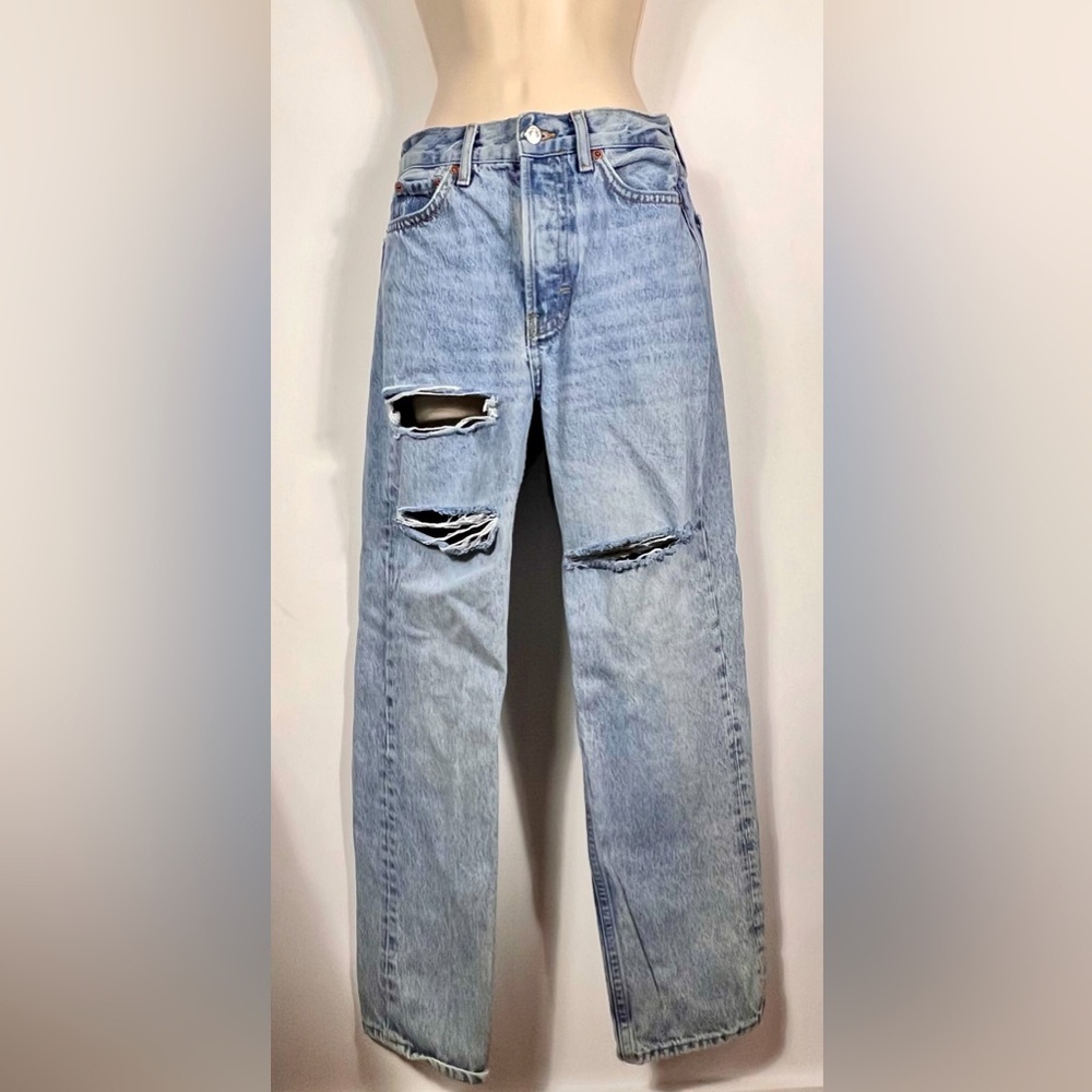 TOPSHOP Distressed Dad Jeans